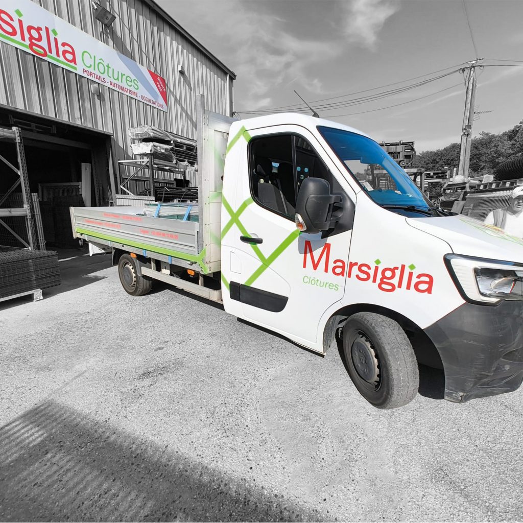 Flocage de véhicule pour Marsiglia Clotures