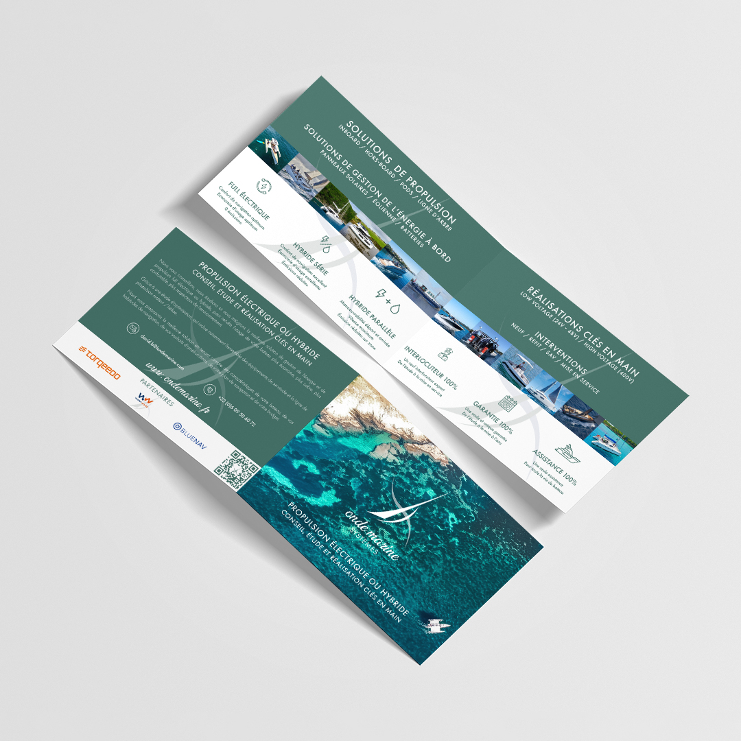 Réalisation communication - Dépliant - Onde marine - Golfe de Saint-Tropez