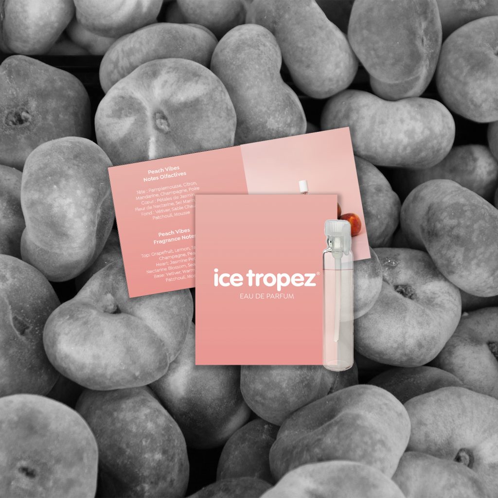 Carte échantillon parfumée pour Ice Tropez