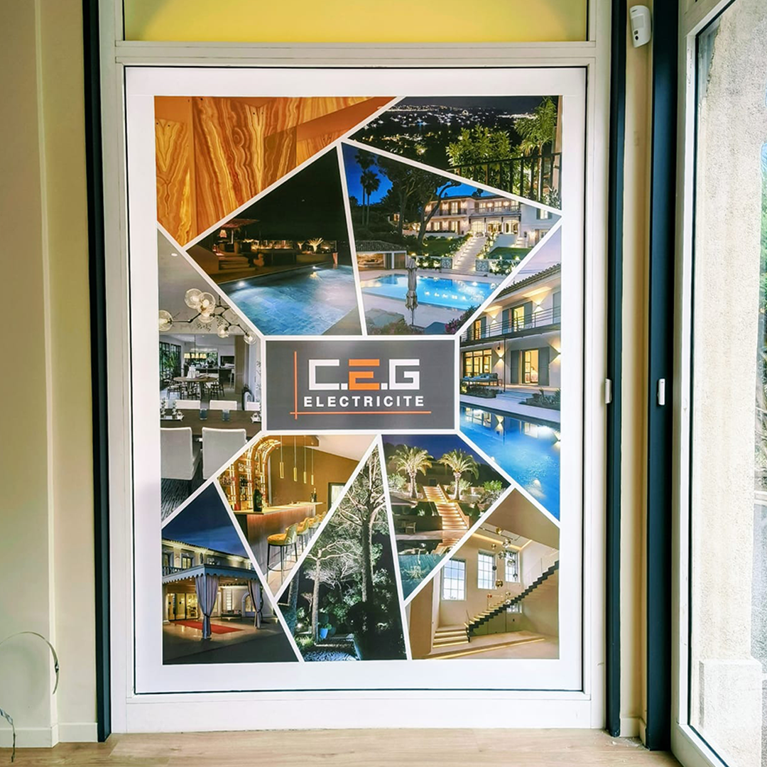 CEG Electricité - Flocage de vitrine