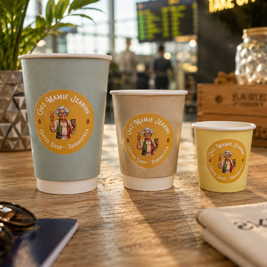 Gobelets personnalisés pour Chez Mamie Jeanine