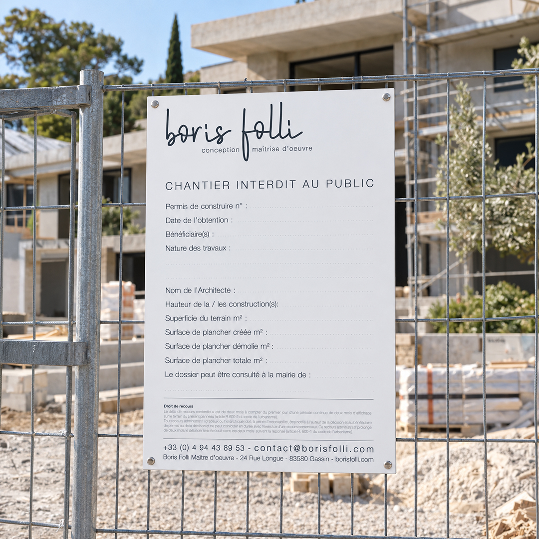 Panneau de chantier