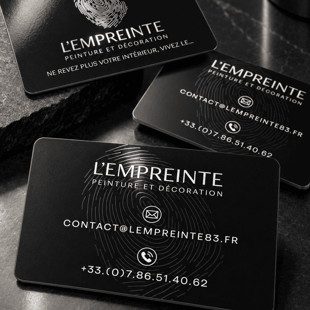 Cartes de visite pour L'Empreinte