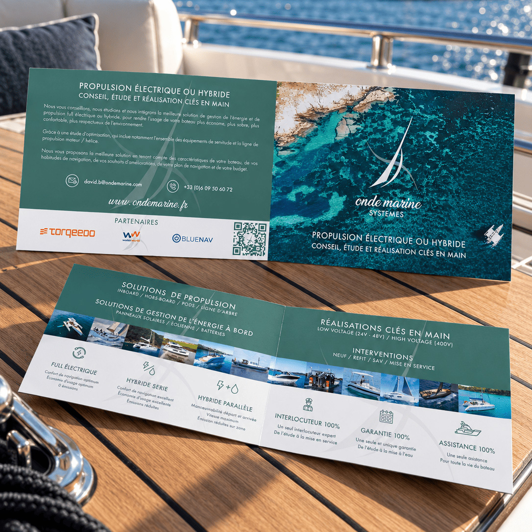 Dépliant pour Onde Marine Grimaud